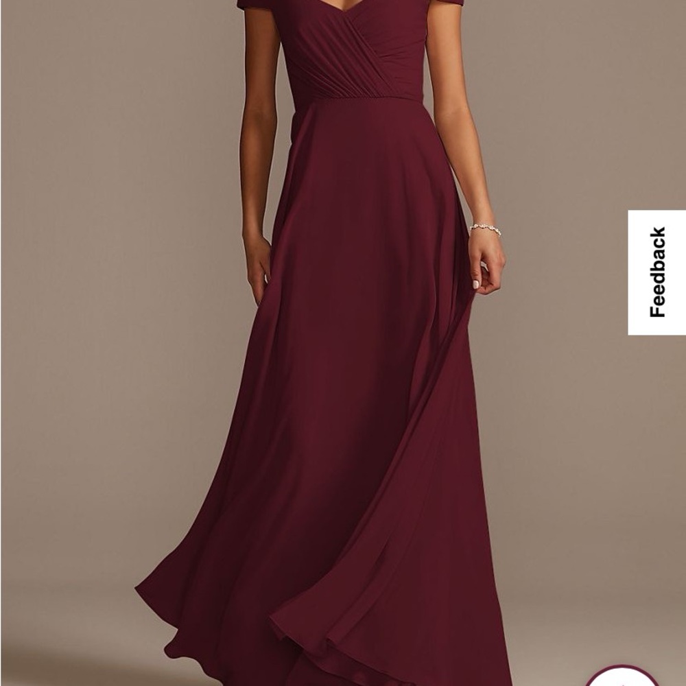 Elegant Burgundy Evening Gown